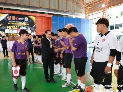 ⚽️ บรรยากาศการแข่งขันฟุตซอล (ทีมชาย) ในการแข่งขันกีฬาอาชีวะเกมส์ ครั้งที่ 15 ระดับชาติ ประจำปีงบประมาณ 2569